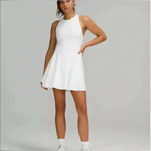 Women’s Lululemon White Court Crush Cross Back Tennis Dress  Size 10